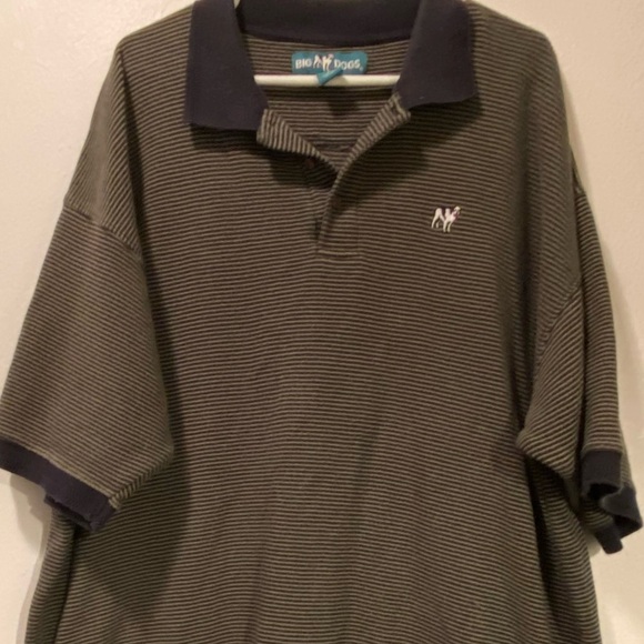 Big‎ Dogs Polo Shirt mens Size 3 X Pullover Collared Striped Short Sleeve - Picture 1 of 9